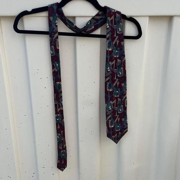 3/$25Leo chevalier abstract design silk neck tie - Picture 6 of 6